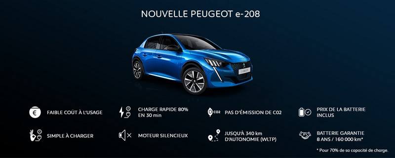 Peugeot e-208 en chiffres