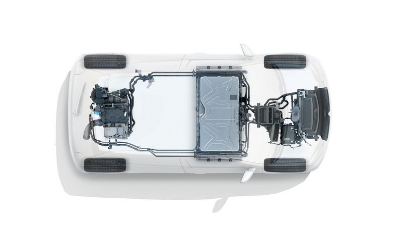 Positionnement de la batterie de la Twingo ZE